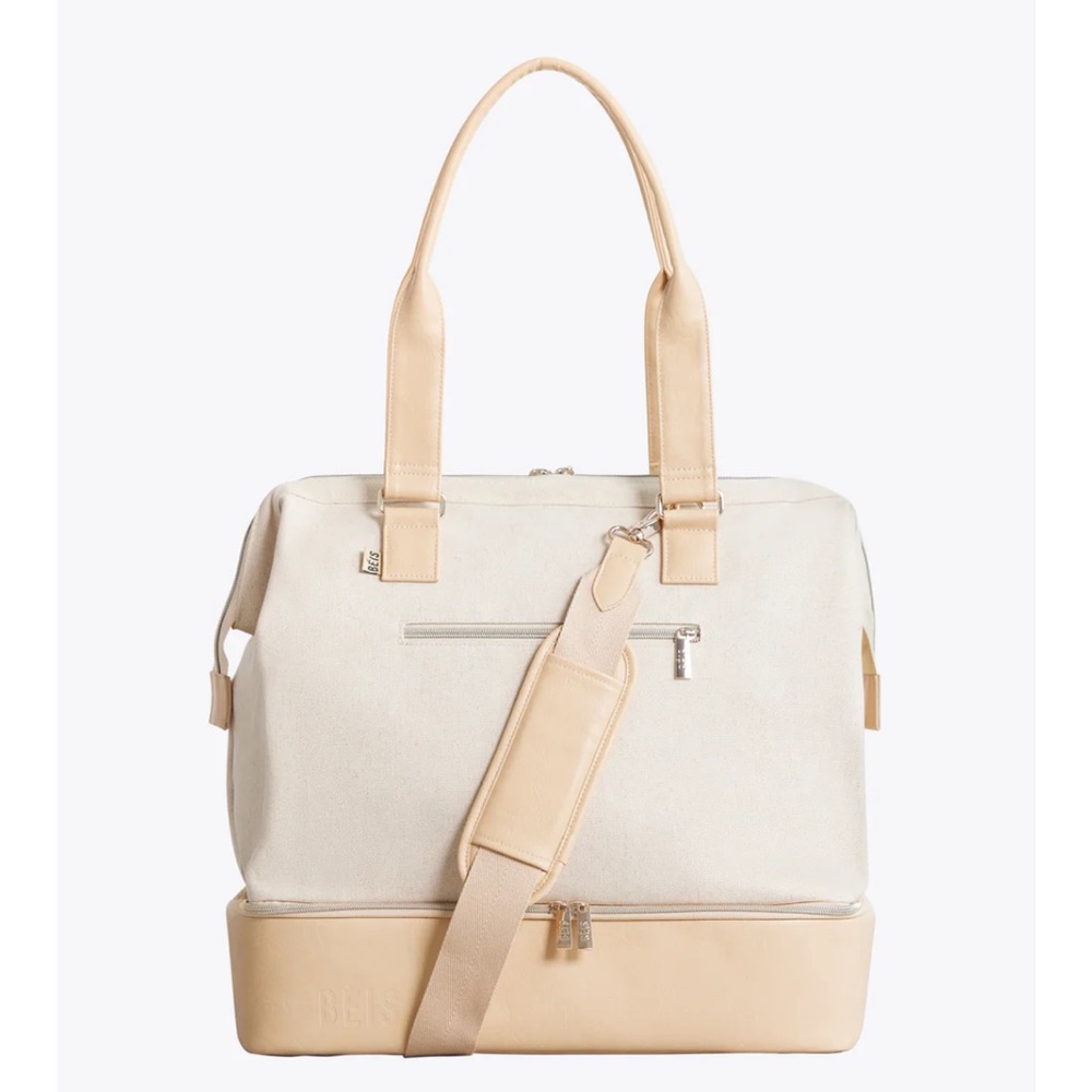 Beis mini weekender in beige